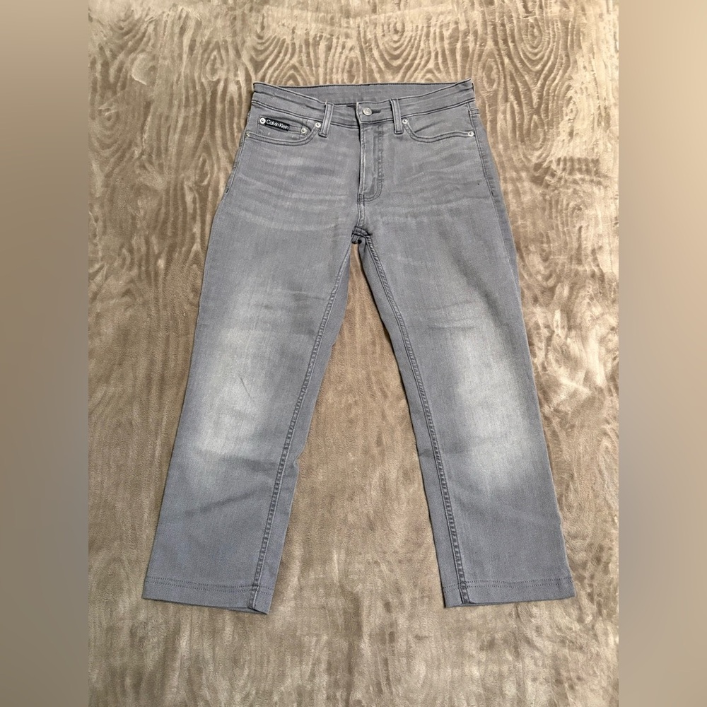 Calvin Klein Gray Washed Capri Jeans